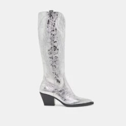 RYATT BOOTS SILVER DISTRESSED LEATHER(Ryatt Boots Silver Distressed Leather)