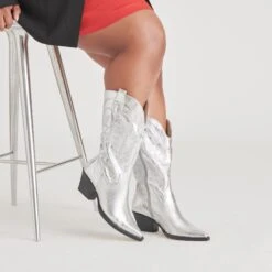 RYLAND EXTRA WIDE CALF BOOTS SILVER DISTRESSED LEATHER(Ryland Extra Wide Calf Boots Silver Distressed Leather) 27 RYLAND EXTRA WIDE CALF BOOTS SILVER DISTRESSED LEATHER(Ryland Extra Wide Calf Boots Silver Distressed Leather) -Dolce Vita DOLCEVITA BOOTS RYLAND SILVERDISTRESSEDLEATHER ONFOOT EWIDE 02