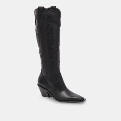 SAMSIN BOOTS BLACK LEATHER(Samsin Boots Black Leather) -Dolce Vita DOLCEVITA BOOTS SAMSIN BLACKLEATHER 01