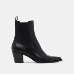 SHADIE H2O WIDE BOOTIES BLACK LEATHER(Shadie H2o Wide Booties Black Leather)