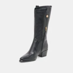 VERN BOOTS BLACK LEATHER(Vern Boots Black Leather) 12 VERN BOOTS BLACK LEATHER(Vern Boots Black Leather) -Dolce Vita DOLCEVITA BOOTS VERN BLACKLEATHER 09