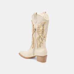 VILA BOOTS IVORY LEATHER(Vila Boots Ivory Leather) -Dolce Vita DOLCEVITA BOOTS VILA IVORYLEATHER 08