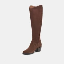 VIRONA H2O WIDE CALF BOOTS DK BROWN SUEDE(Virona H2o Wide Calf Boots Dk Brown Suede) -Dolce Vita DOLCEVITA BOOTS VIRONAH2OWC DKBROWNSUEDE 01 2
