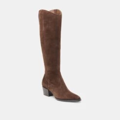 VIRONA H2O BOOTS DK BROWN SUEDE(Virona H2o Boots Dk Brown Suede) -Dolce Vita DOLCEVITA BOOTS VIRONAH2O DKBROWNSUEDEH2O 01