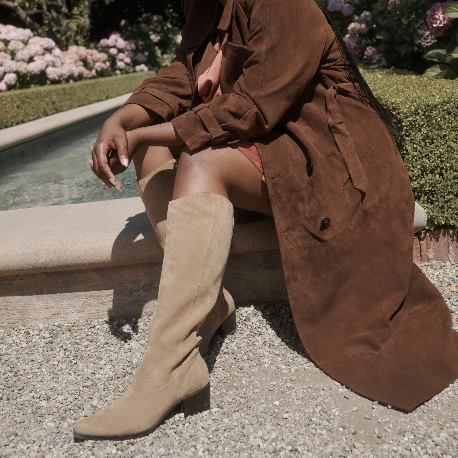 VIRONA H2O WIDE CALF BOOTS DK TAUPE SUEDE(Virona H2o Wide Calf Boots Dk Taupe Suede) 4 VIRONA H2O WIDE CALF BOOTS DK TAUPE SUEDE(Virona H2o Wide Calf Boots Dk Taupe Suede) - Image 4