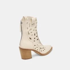 ZENOBI BOOTIES OFF WHITE LEATHER(Zenobi Booties Off White Leather) -Dolce Vita DOLCEVITA BOOT ZENOBI OFFWHITELEATHER 03