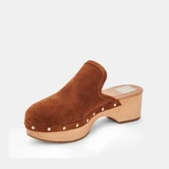 CLOSEN CLOGS COGNAC SUEDE - COGNAC SUEDE / 8 / 935 - Re:vita(Closen Clogs Cognac Suede Cognac Suede 8 935 Resale) -Dolce Vita DOLCEVITA CLOGS CLOSEN COGNACSUEDE 08