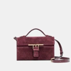 ZANNONE CROSSBODY BURGUNDY SUEDE(Zannone Crossbody Burgundy Suede)