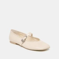 ALIZZA BALLET FLATS CREME CRINKLE PATENT(Alizza Ballet Flats Creme Crinkle Patent) -Dolce Vita DOLCEVITA FLATS ALIZZA CREMECRINKLEPATENT 01