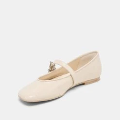 ALIZZA BALLET FLATS CREME CRINKLE PATENT(Alizza Ballet Flats Creme Crinkle Patent) -Dolce Vita DOLCEVITA FLATS ALIZZA CREMECRINKLEPATENT 09