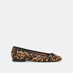 ANISA BALLET FLATS DK LEOPARD CALF HAIR(Anisa Ballet Flats Dk Leopard Calf Hair)