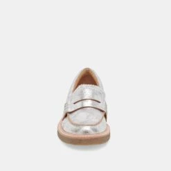 Dolce Vita ARABEL LOAFERS SILVER DISTRESSED LEATHER(Arabel Loafers Silver Distressed Leather) -Dolce Vita DOLCEVITA FLATS ARABEL SILVERDISTRESSEDLEATHER 04