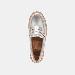 Dolce Vita ARABEL LOAFERS SILVER DISTRESSED LEATHER(Arabel Loafers Silver Distressed Leather) -Dolce Vita DOLCEVITA FLATS ARABEL SILVERDISTRESSEDLEATHER 06