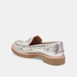 Dolce Vita ARABEL LOAFERS SILVER DISTRESSED LEATHER(Arabel Loafers Silver Distressed Leather) -Dolce Vita DOLCEVITA FLATS ARABEL SILVERDISTRESSEDLEATHER 09
