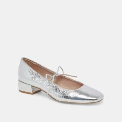 ARDIEN HEELS SILVER CRINKLE PATENT(Ardien Heels Silver Crinkle Patent) -Dolce Vita DOLCEVITA FLATS ARDIEN SILVERDISTRESSEDLEATHER 01