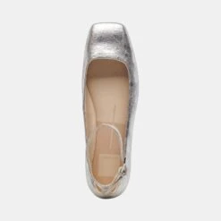 Dolce Vita ASHYA BALLET FLATS SILVER DISTRESSED LEATHER(Ashya Ballet Flats Silver Distressed Leather) -Dolce Vita DOLCEVITA FLATS ASHYA SILVERDISTRESSEDLEATHER 06