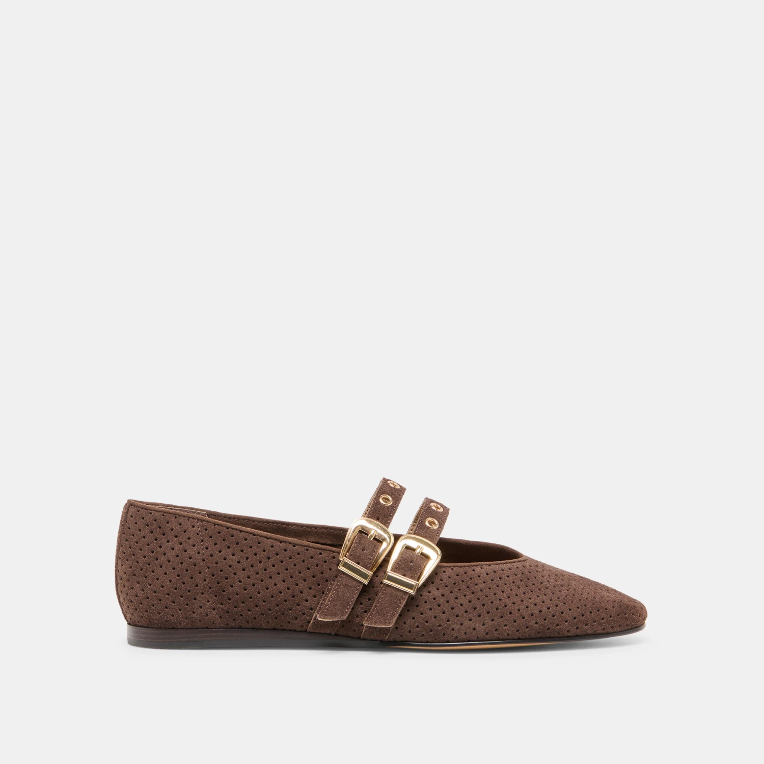 BAYLEE GROMMET BALLET FLATS DK BROWN PERFORATED SUEDE(Baylee Grommet Ballet Flats Dk Brown Perforated Suede) 1 BAYLEE GROMMET BALLET FLATS DK BROWN PERFORATED SUEDE(Baylee Grommet Ballet Flats Dk Brown Perforated Suede)