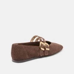 BAYLEE GROMMET BALLET FLATS DK BROWN PERFORATED SUEDE(Baylee Grommet Ballet Flats Dk Brown Perforated Suede) 18 BAYLEE GROMMET BALLET FLATS DK BROWN PERFORATED SUEDE(Baylee Grommet Ballet Flats Dk Brown Perforated Suede) -Dolce Vita DOLCEVITA FLATS BAYLEEGROMMET DKBROWNPERFORATEDSUEDE 03