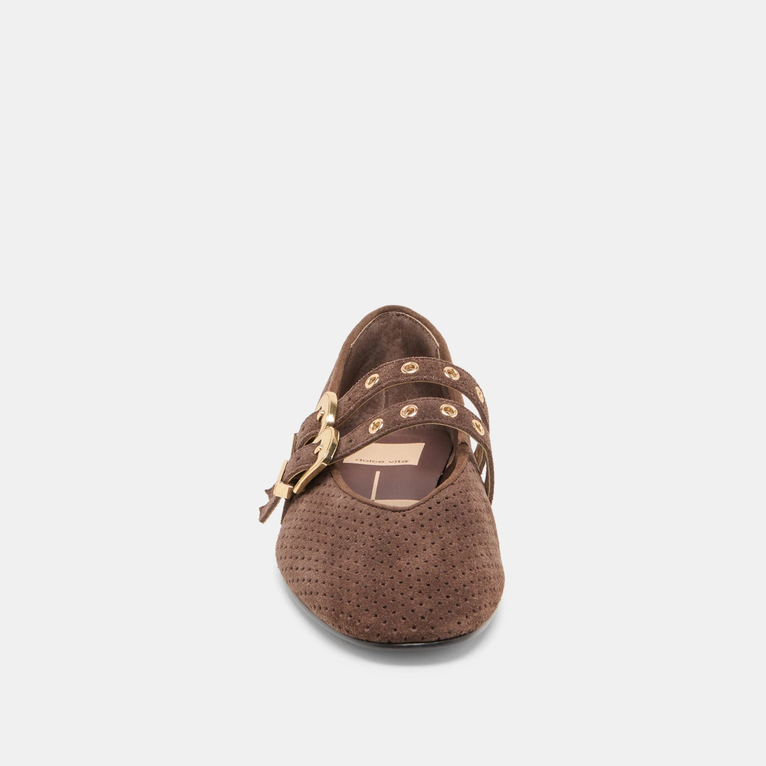 BAYLEE GROMMET BALLET FLATS DK BROWN PERFORATED SUEDE(Baylee Grommet Ballet Flats Dk Brown Perforated Suede) 11 BAYLEE GROMMET BALLET FLATS DK BROWN PERFORATED SUEDE(Baylee Grommet Ballet Flats Dk Brown Perforated Suede) - Image 11
