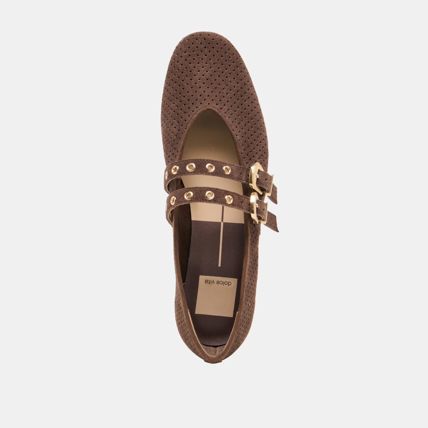 BAYLEE GROMMET BALLET FLATS DK BROWN PERFORATED SUEDE(Baylee Grommet Ballet Flats Dk Brown Perforated Suede) 13 BAYLEE GROMMET BALLET FLATS DK BROWN PERFORATED SUEDE(Baylee Grommet Ballet Flats Dk Brown Perforated Suede) - Image 13