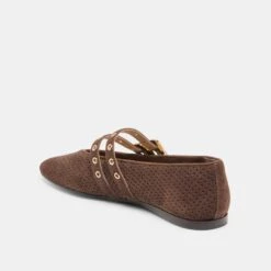 BAYLEE GROMMET BALLET FLATS DK BROWN PERFORATED SUEDE(Baylee Grommet Ballet Flats Dk Brown Perforated Suede) 22 BAYLEE GROMMET BALLET FLATS DK BROWN PERFORATED SUEDE(Baylee Grommet Ballet Flats Dk Brown Perforated Suede) -Dolce Vita DOLCEVITA FLATS BAYLEEGROMMET DKBROWNPERFORATEDSUEDE 08