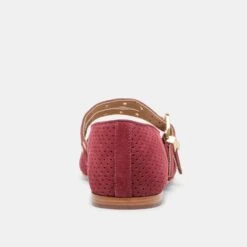 BAYLEE GROMMET BALLET FLATS OXBLOOD PERFORATED SUEDE(Baylee Grommet Ballet Flats Oxblood Perforated Suede) -Dolce Vita DOLCEVITA FLATS BAYLEEGROMMET OXBLOODPERFORATEDSUEDE 05