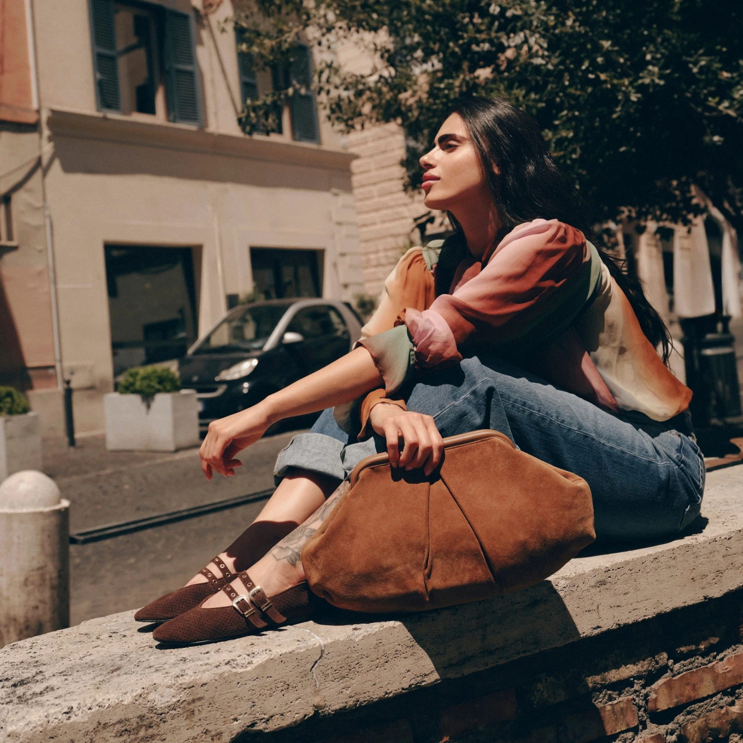 SAHARA CLUTCH COGNAC SUEDE(Sahara Clutch Cognac Suede) 2 SAHARA CLUTCH COGNAC SUEDE(Sahara Clutch Cognac Suede) - Image 2