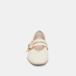 BAYLEE WIDE BALLET FLATS IVORY LEATHER(Baylee Wide Ballet Flats Ivory Leather) -Dolce Vita DOLCEVITA FLATS BAYLEE IVORYCRIINKLEPATENT 04 90140b59 03b9 4261 8926 6d6436b9f096