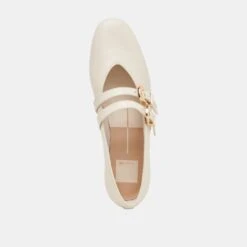 BAYLEE BALLET FLATS IVORY LEATHER(Baylee Ballet Flats Ivory Leather) 24 BAYLEE BALLET FLATS IVORY LEATHER(Baylee Ballet Flats Ivory Leather) -Dolce Vita DOLCEVITA FLATS BAYLEE IVORYCRIINKLEPATENT 06
