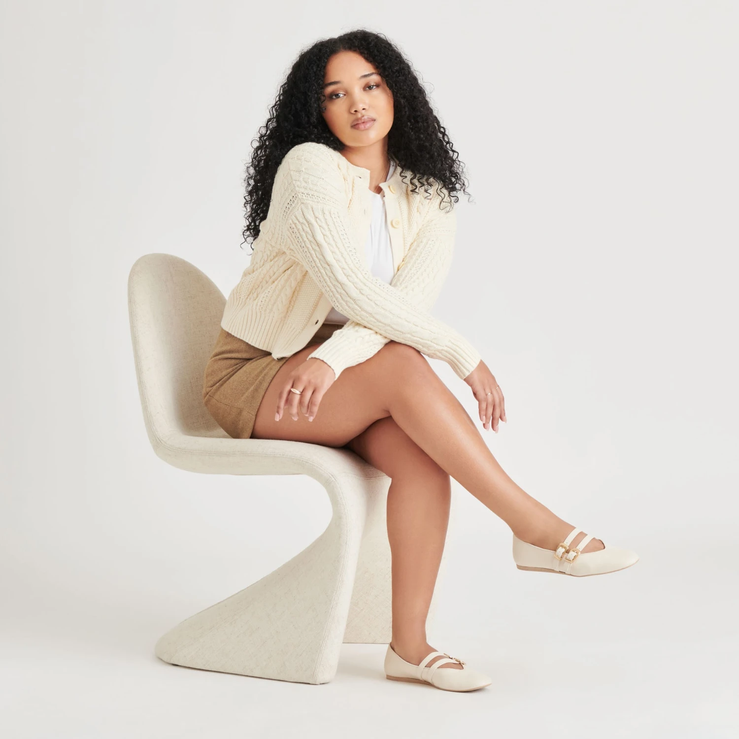 BAYLEE BALLET FLATS IVORY LEATHER(Baylee Ballet Flats Ivory Leather) 2 BAYLEE BALLET FLATS IVORY LEATHER(Baylee Ballet Flats Ivory Leather) - Image 2