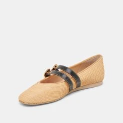 BAYLEE BALLET FLATS NATURAL RAFFIA(Baylee Ballet Flats Natural Raffia) -Dolce Vita DOLCEVITA FLATS BAYLEE NATURALRAFFIA 08