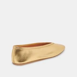 BRAIDY BALLET FLATS GOLD METALLIC LEATHER(Braidy Ballet Flats Gold Metallic Leather) -Dolce Vita DOLCEVITA FLATS BRAIDY GOLDMETALLICLEATHER 03