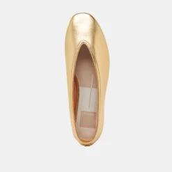 BRAIDY BALLET FLATS GOLD METALLIC LEATHER(Braidy Ballet Flats Gold Metallic Leather) -Dolce Vita DOLCEVITA FLATS BRAIDY GOLDMETALLICLEATHER 06