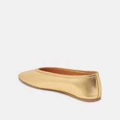 BRAIDY BALLET FLATS GOLD METALLIC LEATHER(Braidy Ballet Flats Gold Metallic Leather) -Dolce Vita DOLCEVITA FLATS BRAIDY GOLDMETALLICLEATHER 09