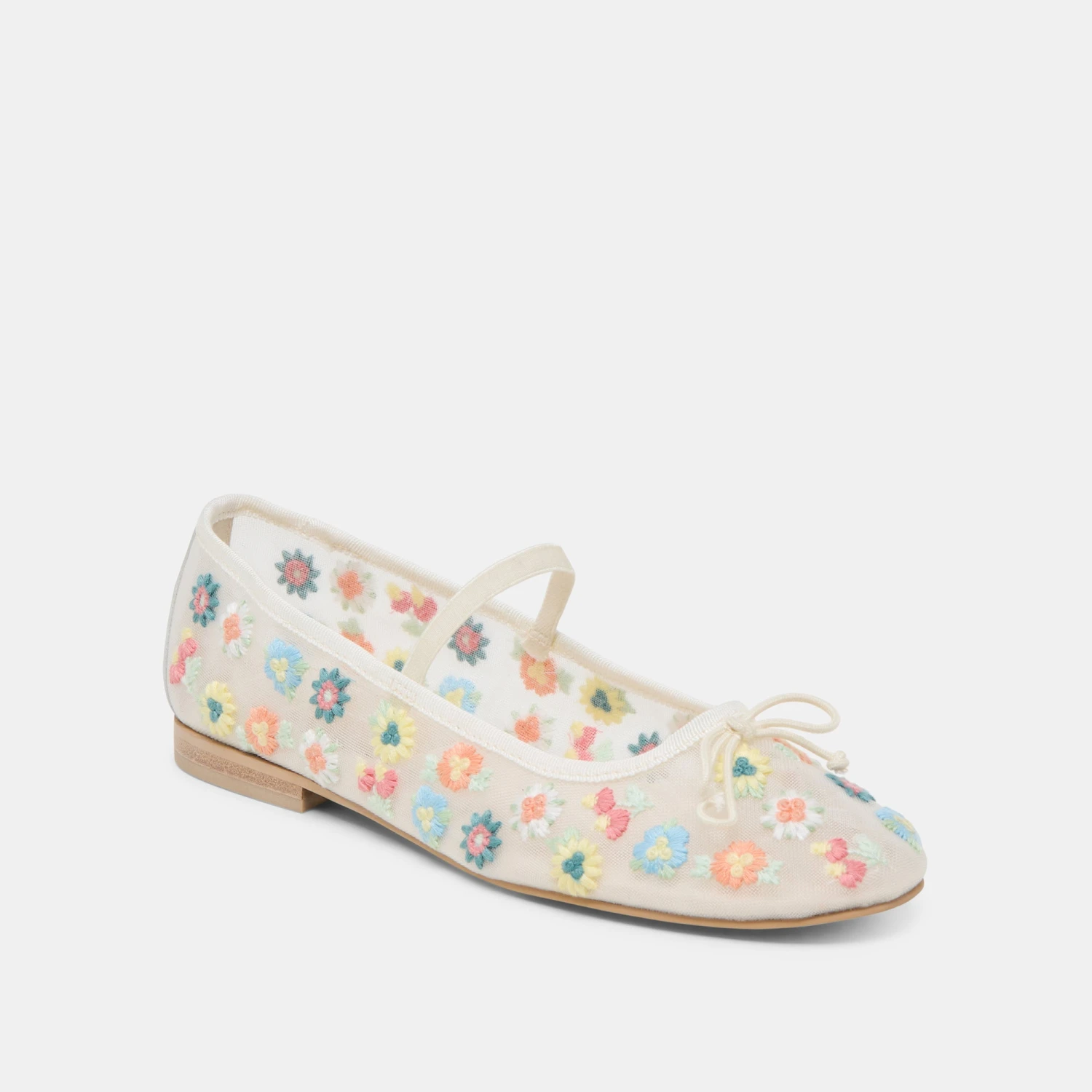 CADEL FLORAL BALLET FLATS IVORY FLORAL MESH(Cadel Floral Ballet Flats Ivory Floral Mesh) 3 CADEL FLORAL BALLET FLATS IVORY FLORAL MESH(Cadel Floral Ballet Flats Ivory Floral Mesh) - Image 3