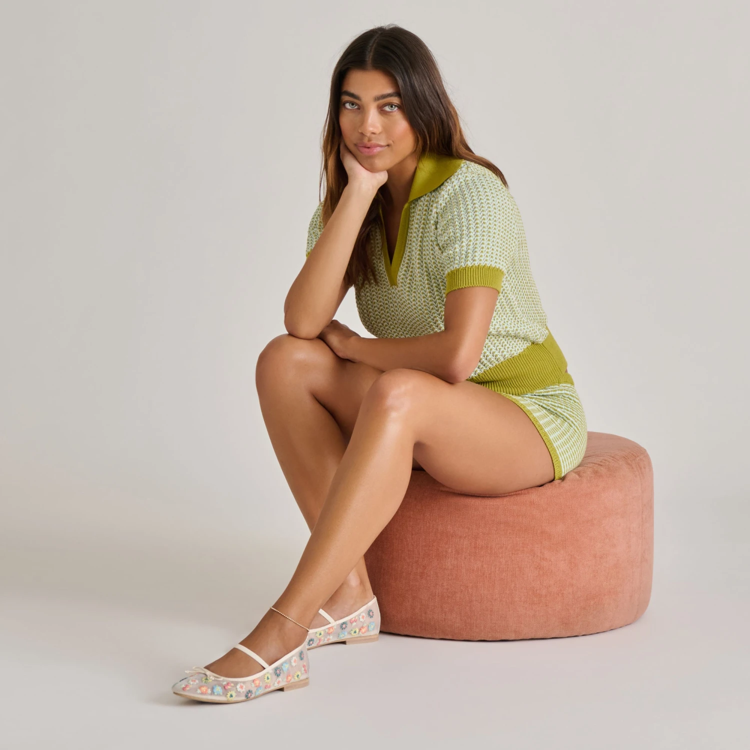 CADEL FLORAL BALLET FLATS IVORY FLORAL MESH(Cadel Floral Ballet Flats Ivory Floral Mesh) 4 CADEL FLORAL BALLET FLATS IVORY FLORAL MESH(Cadel Floral Ballet Flats Ivory Floral Mesh) - Image 4