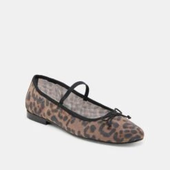 CADEL BALLET FLATS DK LEOPARD MESH(Cadel Ballet Flats Dk Leopard Mesh) -Dolce Vita DOLCEVITA FLATS CADEL DKLEOPARDMESH 01