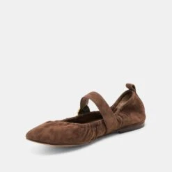 CAELY BALLET FLATS DK BROWN SUEDE(Caely Ballet Flats Dk Brown Suede) 18 CAELY BALLET FLATS DK BROWN SUEDE(Caely Ballet Flats Dk Brown Suede) -Dolce Vita DOLCEVITA FLATS CAELY DKBROWNSUEDE 08