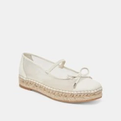 CAMBRE BALLET FLATS WHITE MESH(Cambre Ballet Flats White Mesh) -Dolce Vita DOLCEVITA FLATS CAMBRE WHITEMESH 01