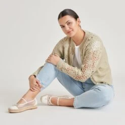 CAMBRE BALLET FLATS WHITE MESH(Cambre Ballet Flats White Mesh) -Dolce Vita DOLCEVITA FLATS CAMBRE WHITEMESH ONFOOT 02