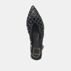 CYNDI FLATS BLACK WOVEN(Cyndi Flats Black Woven) -Dolce Vita DOLCEVITA FLATS CYNDI BLACKWOVEN 08