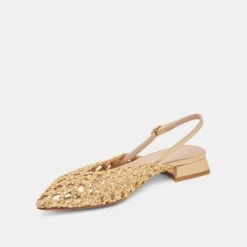 CYNDI FLATS GOLD WOVEN(Cyndi Flats Gold Woven) 18 CYNDI FLATS GOLD WOVEN(Cyndi Flats Gold Woven) -Dolce Vita DOLCEVITA FLATS CYNDI GOLDWOVEN 08