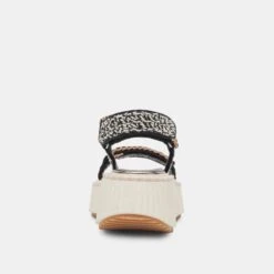 Dolce Vita DEBRA SANDALS BLACK WHITE NUBUCK(Debra Sandals Black White Nubuck) -Dolce Vita DOLCEVITA FLATS DEBRA BLACK WHITENUBUCK 05