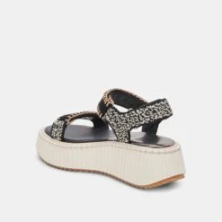 Dolce Vita DEBRA SANDALS BLACK WHITE NUBUCK(Debra Sandals Black White Nubuck) -Dolce Vita DOLCEVITA FLATS DEBRA BLACK WHITENUBUCK 09