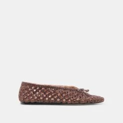 EDDA BALLET FLATS BROWN WOVEN LEATHER(Edda Ballet Flats Brown Woven Leather)