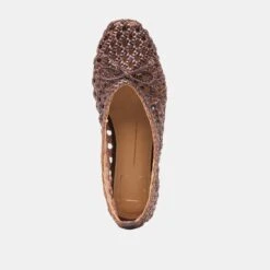 EDDA BALLET FLATS BROWN WOVEN LEATHER(Edda Ballet Flats Brown Woven Leather) -Dolce Vita DOLCEVITA FLATS EDDA BROWNWOVENLEATHER 06