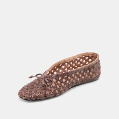 EDDA BALLET FLATS BROWN WOVEN LEATHER(Edda Ballet Flats Brown Woven Leather) -Dolce Vita DOLCEVITA FLATS EDDA BROWNWOVENLEATHER 09