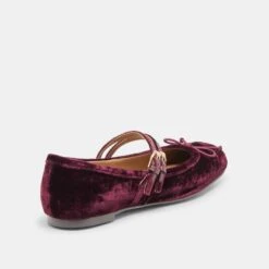 GIBSEN BALLET FLATS BURGUNDY VELVET(Gibsen Ballet Flats Burgundy Velvet) -Dolce Vita DOLCEVITA FLATS GIBSEN BURGUNDYVELVET 03