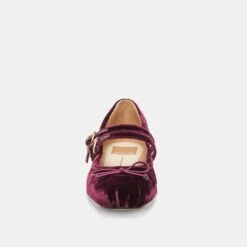 GIBSEN BALLET FLATS BURGUNDY VELVET(Gibsen Ballet Flats Burgundy Velvet) -Dolce Vita DOLCEVITA FLATS GIBSEN BURGUNDYVELVET 04