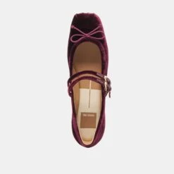 GIBSEN BALLET FLATS BURGUNDY VELVET(Gibsen Ballet Flats Burgundy Velvet) -Dolce Vita DOLCEVITA FLATS GIBSEN BURGUNDYVELVET 06